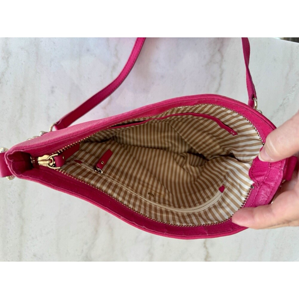 Kate Spade New York Cobble Hill Leather Crossbody Bag Purse Magenta Fushia - Picture 4 of 12